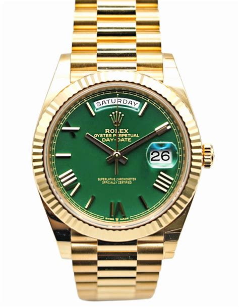 vintage rolex day date green dial|rolex day date 228238.